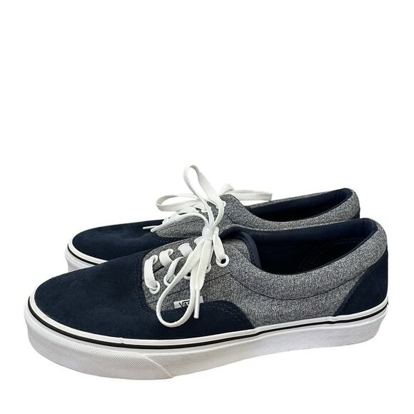 Vans Atwood Canvas Low Top Lace Up Sneakers Mens 8.5 Womens 10 Navy Skater - Picture 2 of 8